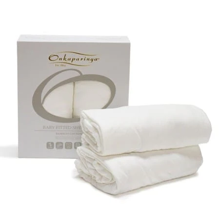 Onkaparinga Baby Jersey Fitted Sheet - 2 Pack White / OS