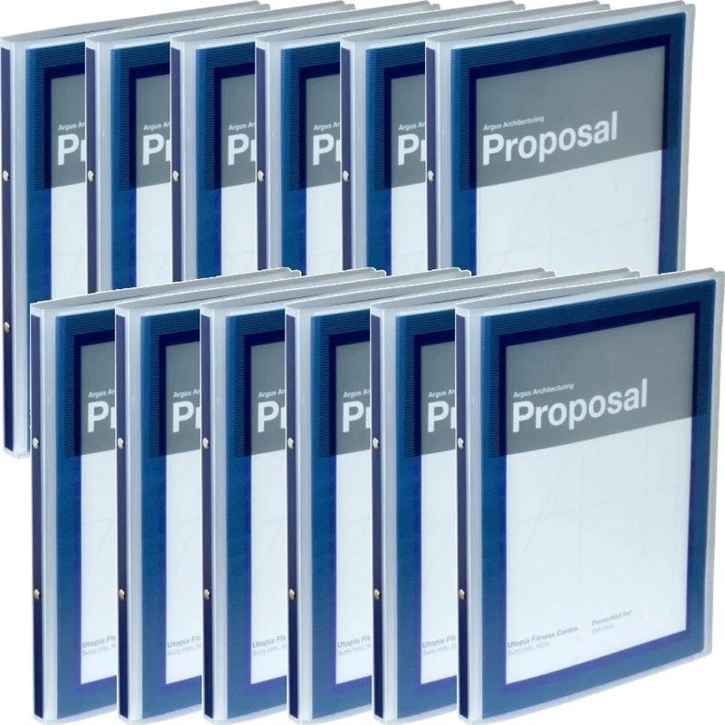 Avery 15766 Flexi-View Binder Folder 2 Ring 12.7mm A4 Blue 12 Pack SuperOffice