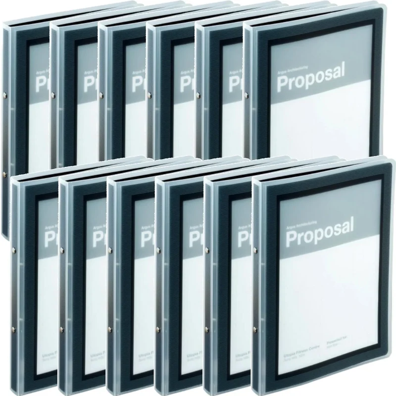 Avery 15767 Flexi-View Binder Folder 2 Ring 12.7mm A4 Black 12 Pack SuperOffice