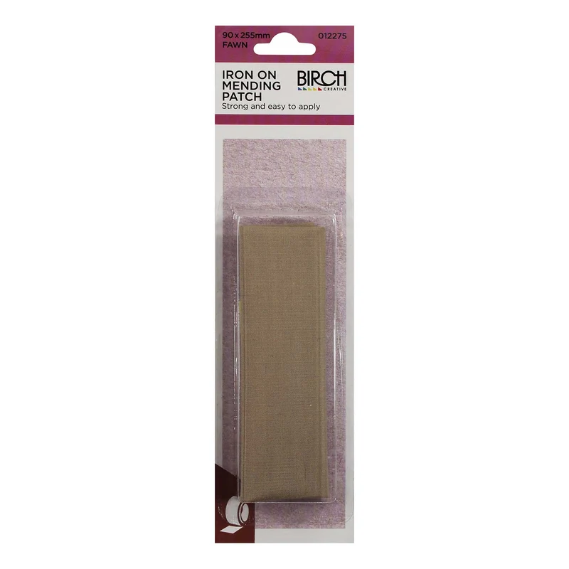 Birch Iron On Mending Patch Fawn / 90 x 255mm / One Size