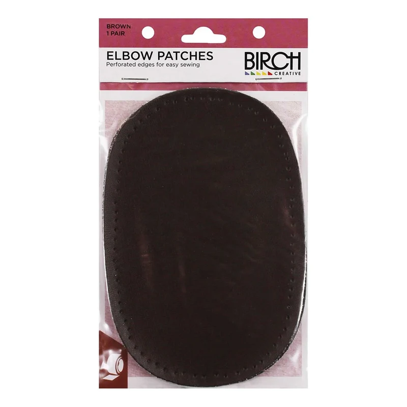 Birch Elbow Patches Faux Leather Brown / OS
