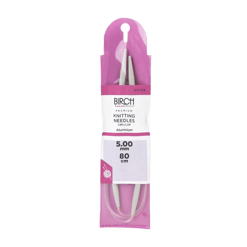 Birch Knitting Needle Circular Premium 80cm 5.00mm x 80cm / One Size