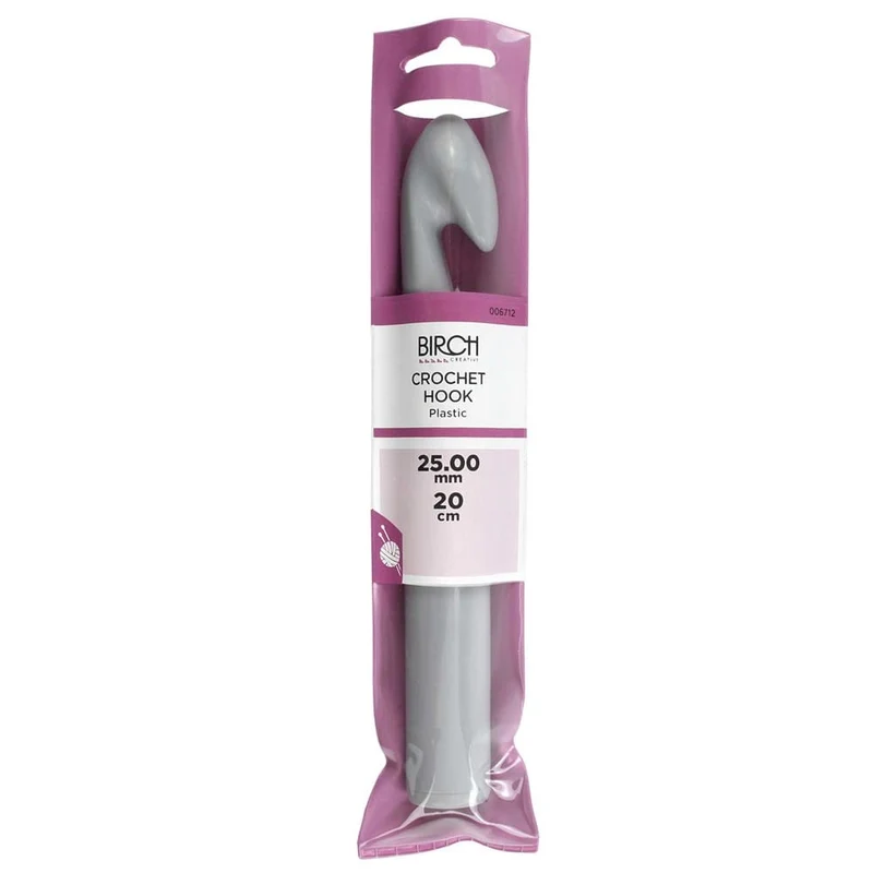 Birch Crochet Hooks (Plastic) - 25mm x 20cm 25mm x 20cm / One Size