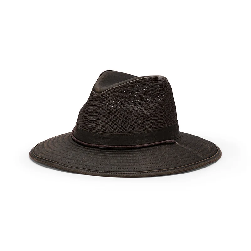 Avenel Hats Mens Oregon Weathered Safari Hat (MO20) Distressed Dark Brown M