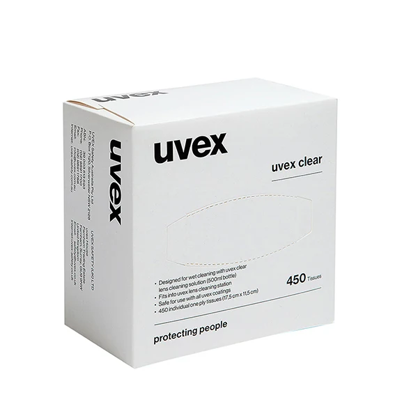 Uvex Cleaning Tissues 450/Box White
