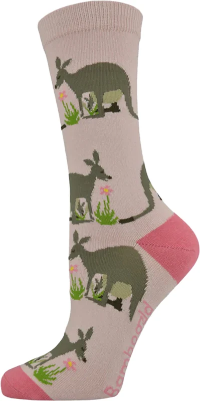Bamboozld Womens Kangaroo Bamboo Socks (BBS18KANGAROOW) Pink 2-8