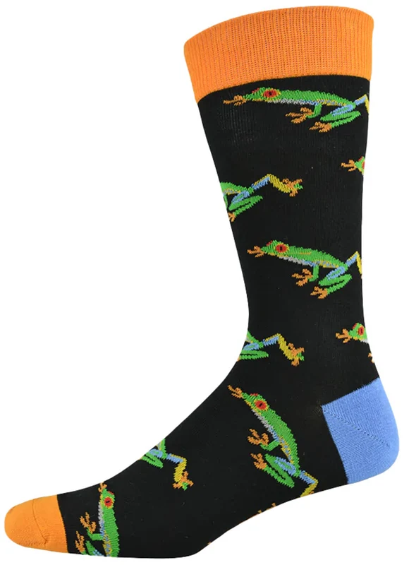 Bamboozld Mens Rainforest Frog Socks (BBS18RAINFROG) Black 11-14