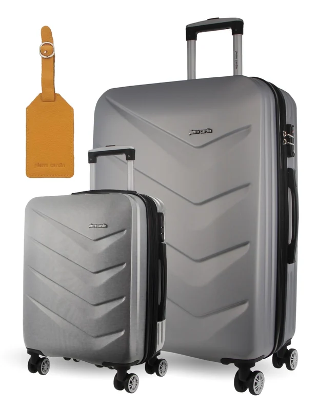Pierre Cardin 2-Piece Hard-Shell Luggage Set (Silver) Orquestra