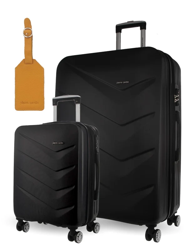 Pierre Cardin 2-Piece Hard-Shell Luggage Set (Black) Orquestra