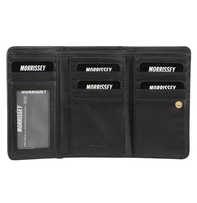 Morrissey Womens Card Holder Leather Wallet Coin Clutch Purse Organizer Cute Girl Ladies - Navy Boutique Retailer