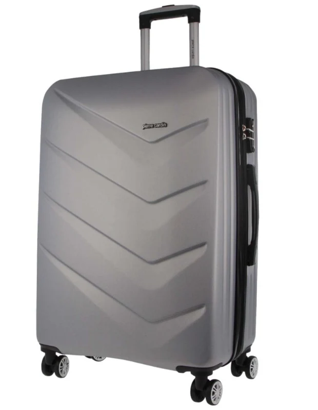 Pierre Cardin Large Hard-Shell Suitcase Travel Luggage Bag 161L/80cm Silver Orquestra