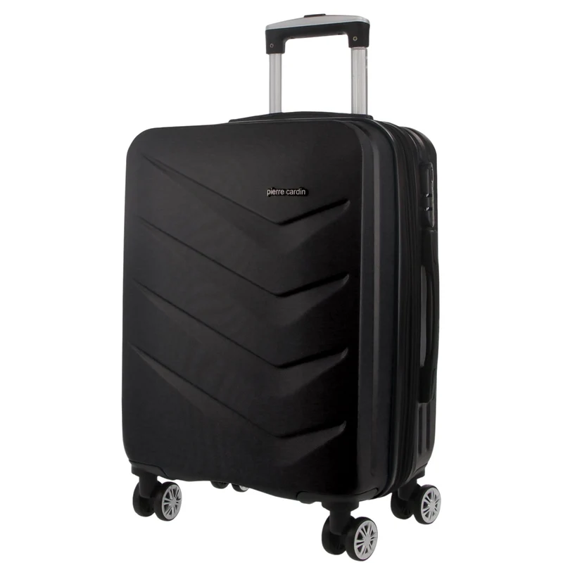 Pierre Cardin Travel Cabin Suitcase Hard-Shell Luggage Bag 49L/54cm (Black) Orquestra