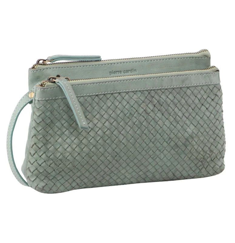 Pierre Cardin Woven Ladies Crossbody/Clutch Bag - Mint Boutique Retailer