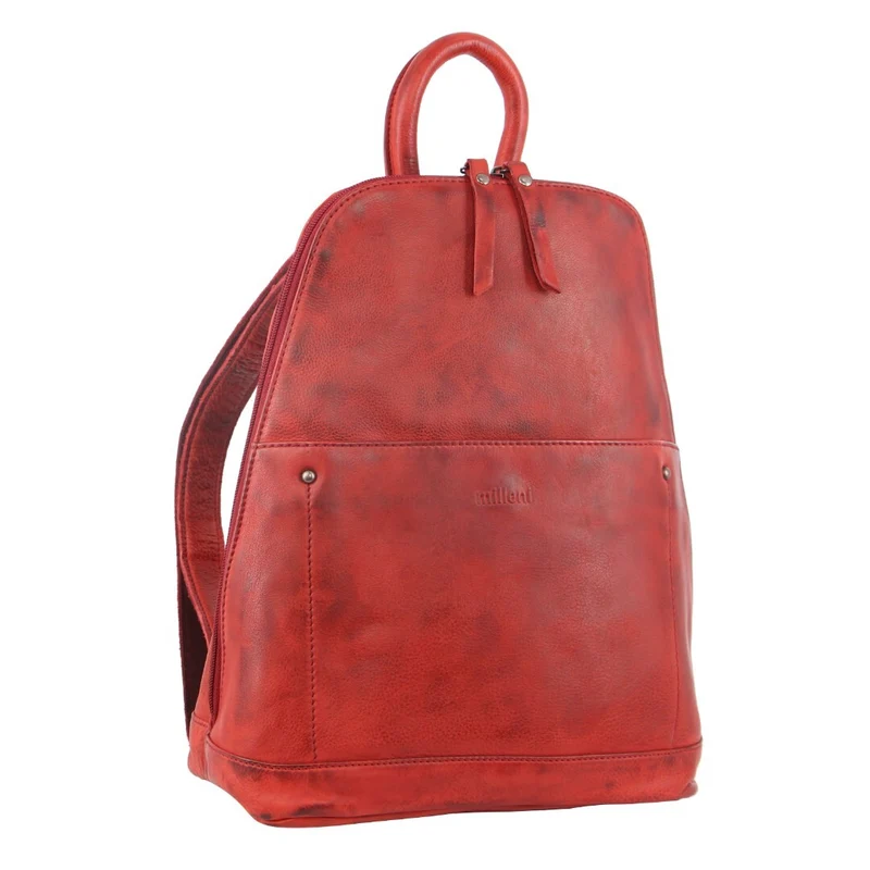 Milleni Genuine Italian Leather Soft Leather Backpack Travel Bag - Red Boutique Retailer