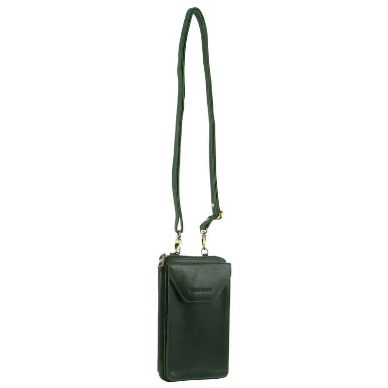 Pierre Cardin Ladies Leather Cross Body Bag/Wallet Bag/Clutch Wallet - Emerald Boutique Retailer