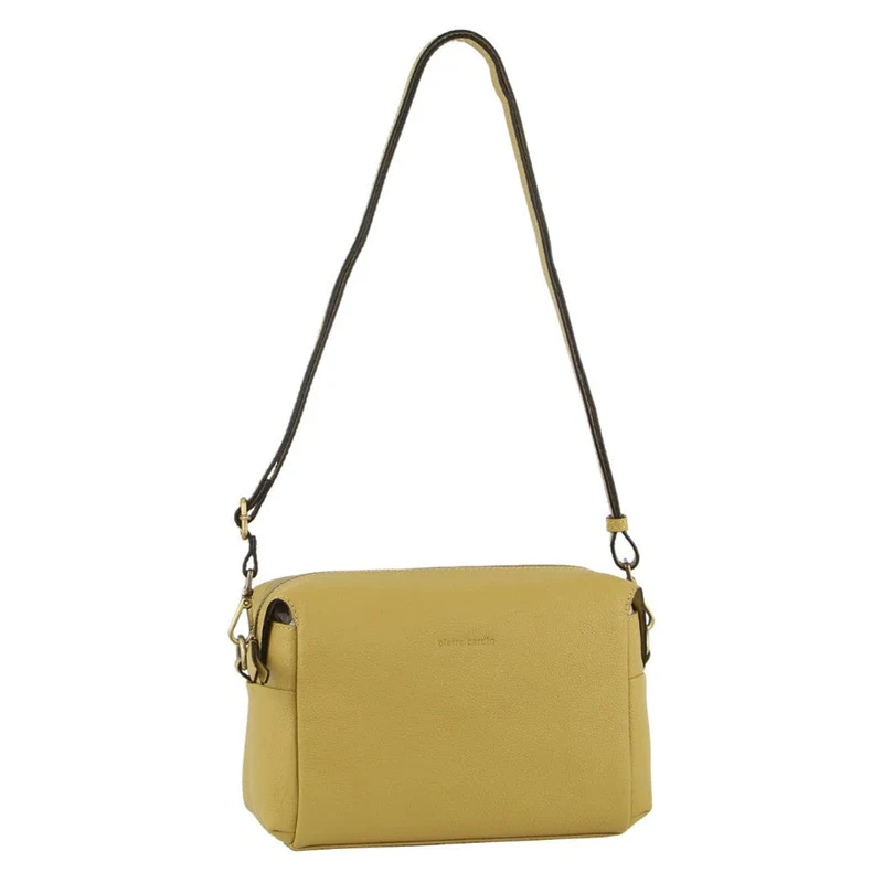 Pierre Cardin Women's Leather Shoulder Crossbody Clutch Bag 24x16cm Yellow Boutique Retailer