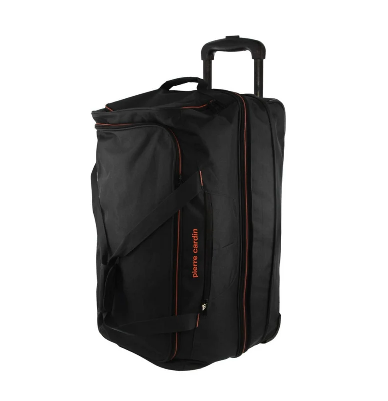 Pierre Cardin Medium Suitcase Soft Trolley Case Travel Luggage 72cm Black Boutique Retailer