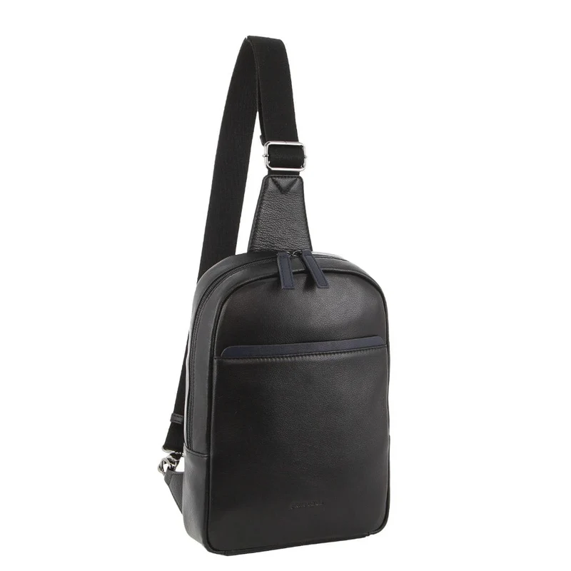 Pierre Cardin Men's Leather 3-Way Crossbody Sling Bag 24x31cm Black Boutique Retailer
