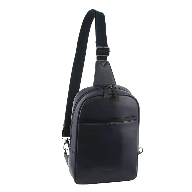 Pierre Cardin Men's Leather 3-Way Crossbody Sling Bag 24x31cm Navy Boutique Retailer
