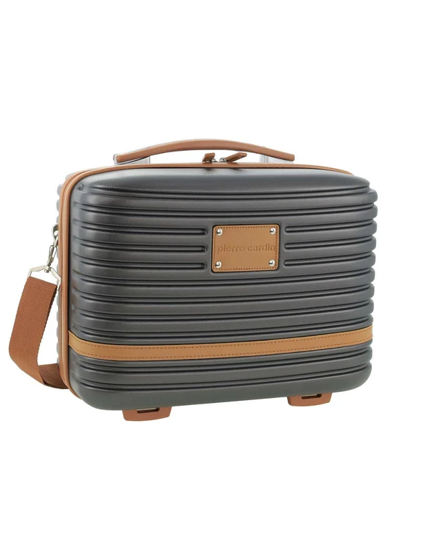 Pierre Cardin Beauty Case Hard Shell Makeup Cosmetic Organizer Travel in Charcoal Boutique Retailer
