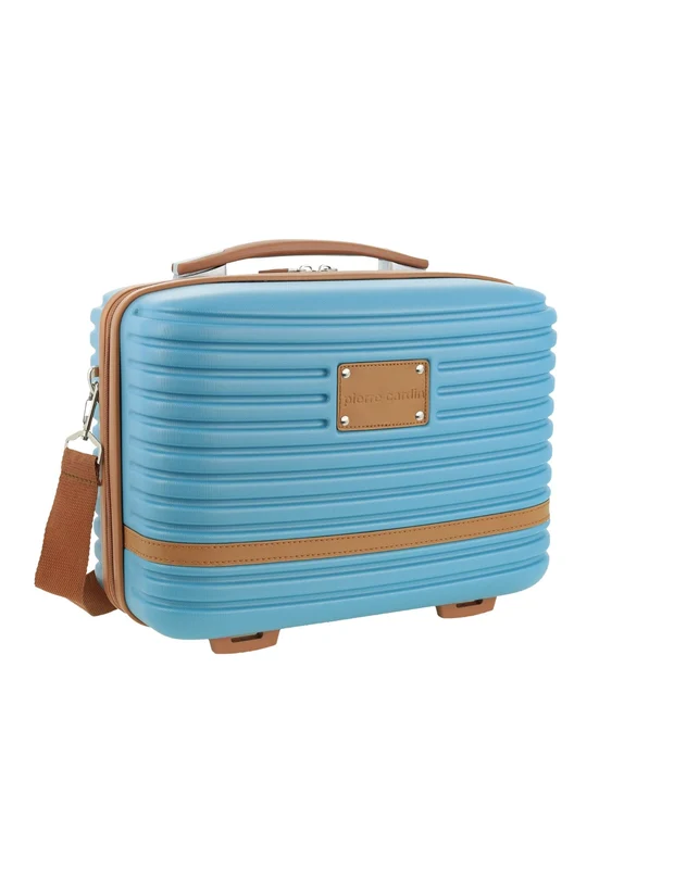 Pierre Cardin Hard-Shell Beauty Travel Suitcase w/Internal Zip 35cm Blue Orquestra