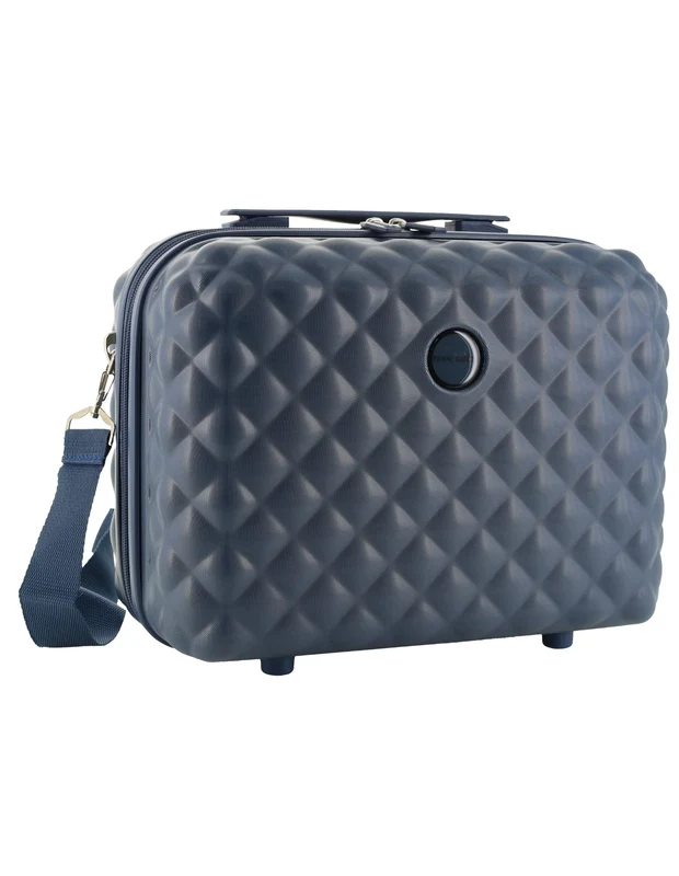 Pierre Cardin 4 Wheel Small Hard-Shell Beauty Travel Case 35cm - Teal Boutique Retailer
