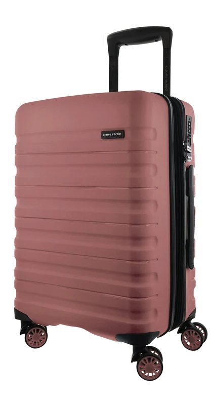 Pierre Cardin 4 Wheel Cabin Hard-Shell Suitcase Travel Luggage 54cm Rose Orquestra