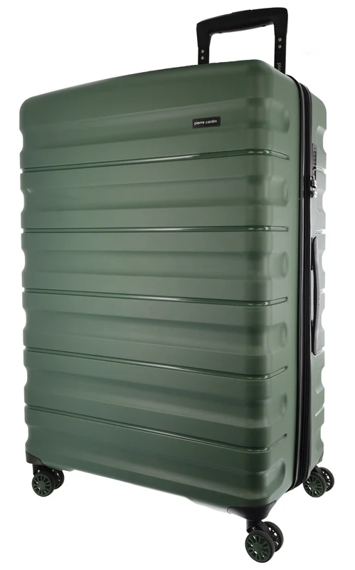 Pierre Cardin 4 Wheel Large Hard-Shell Suitcase Travel Luggage 80cm Moss Orquestra