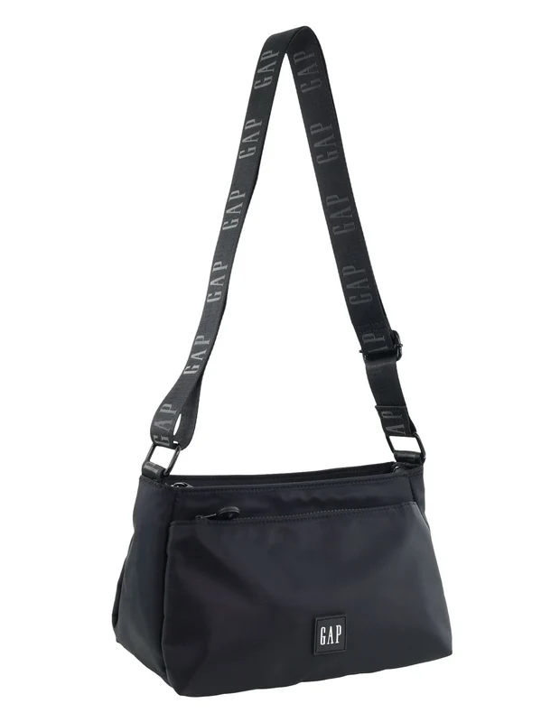 GAP Women's Travel Vegan Leather Modern Shoulder Crossbody Bag Black Orquestra