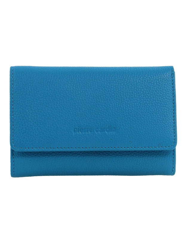 Pierre Cardin Women's Leather Tri-Fold Protected RFID Wallet Topaz 14cm Orquestra