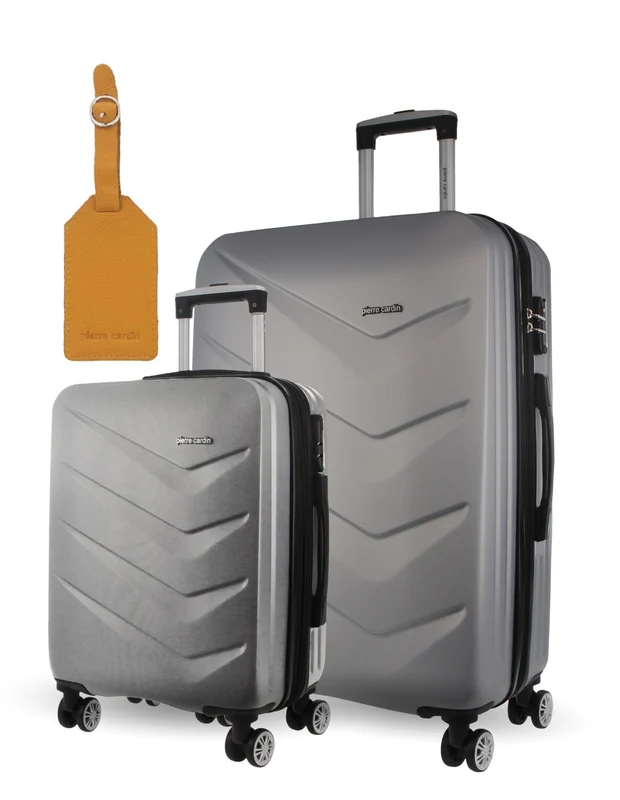 Pierre Cardin 2-Piece Hard-Shell Luggage Set (Silver) Orquestra
