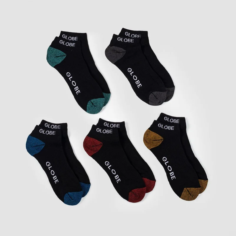 Globe Ingles Ankle Socks 5 Pack Assorted 6-10uk / Assorted