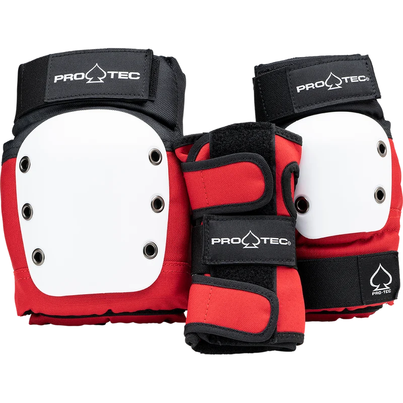 Pro-Tec Junior Street Gear Pads 3 Pack Red/White/Black MD