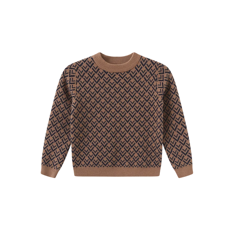 FRENCH HERITAGE BROWN/NAVY V DESIGN SET 12M