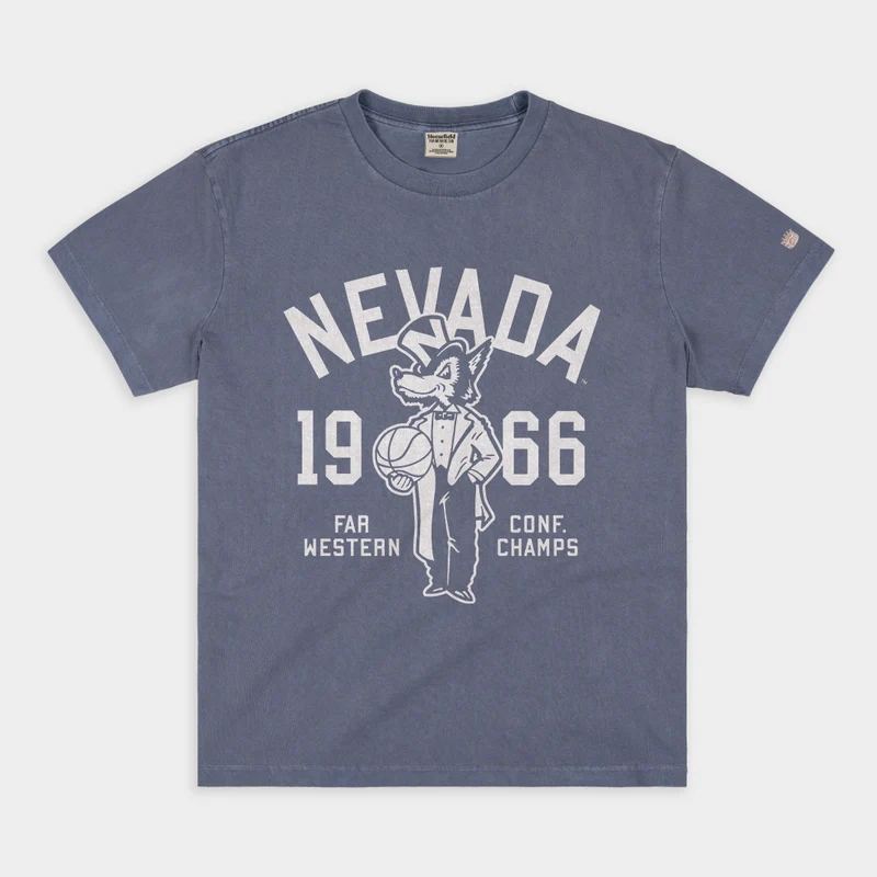 Nevada Wolf Pack 1966 Basketball Conference Champs Vintage Heavyweight Tee 3XL / Navy