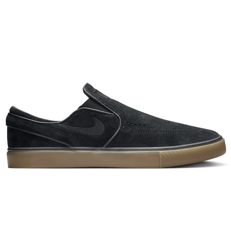 Nike SB Zoom Janoski+ Slip Skateboard Shoe - Black/Black-Black-Gum Light Brown M 7 / W 8.5