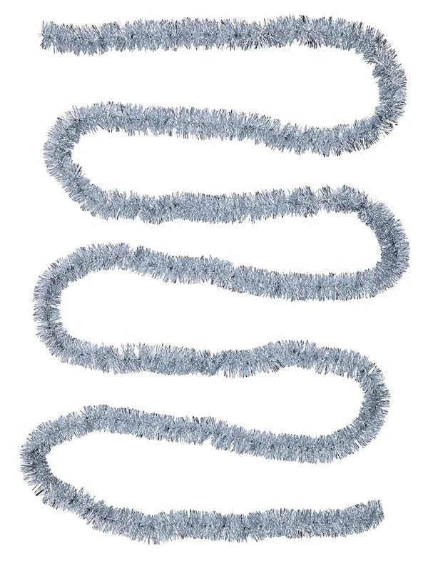 Classic 6ply Silver Metallic Fir Christmas Tinsel Garland | 5m x 50mmSilver Christmas Warehouse