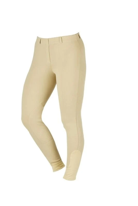 Saxon Ladies KP Pull On Schooling Breeches Beige / 24