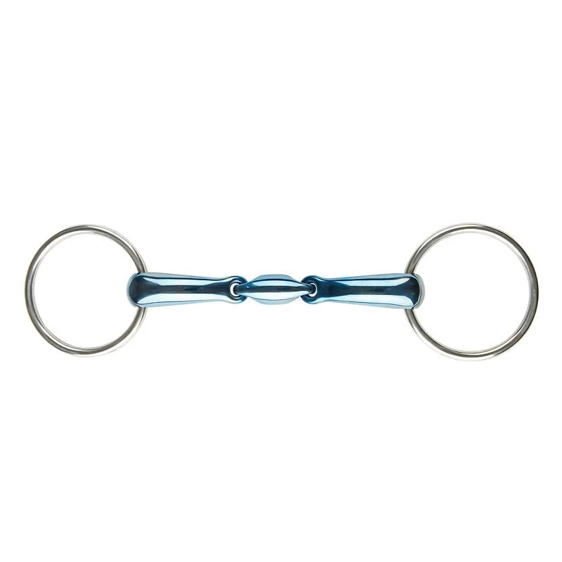 JP Korsteel Blue Steel Oval Link Snaffle Bit Blue Steel / 4.5"