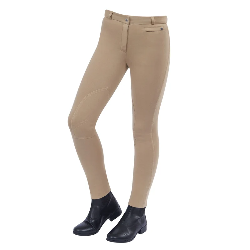 Dublin Supa-Fit Zip Up Knee Patch Jodhpurs- Childs Childs 14/26 Inch / Beige