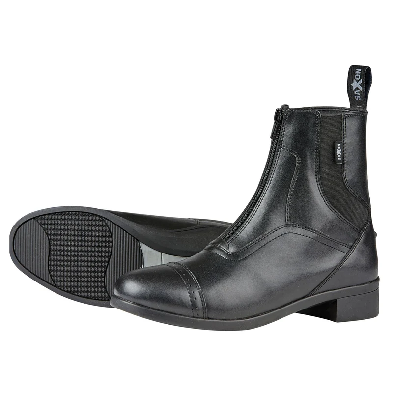 Saxon Syntovia Zip Paddock Boots Adults 9 / Black
