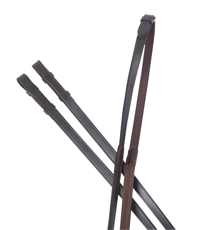 Collegiate® One-Sided Rubber Reins IV Brown / 5/8 X 54