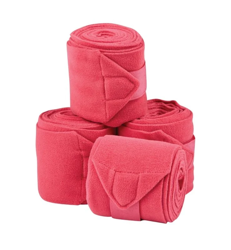 Saxon Coordinate Fleece Bandages Pink / 4 Pack