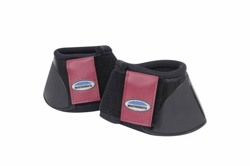 Weatherbeeta Impact Bell Boots Black/Maroon / Full