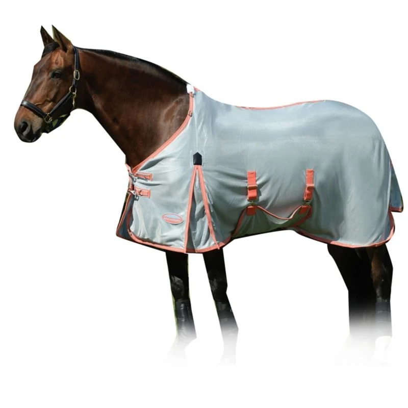 Weatherbeeta Comfitec Airflow Standard Neck Fly Sheet Grey/Orange/Blue / 78