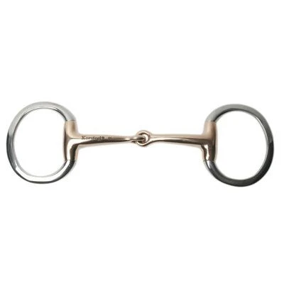 Korsteel Copper Mouth Eggbutt Snaffle Stainless Steel / 4 3/4