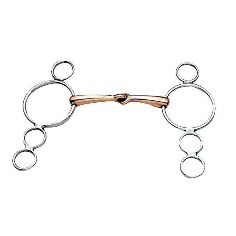 Korsteel European Elevator Copper Mouth Dutch Gag Stainless Steel / 5 1/2