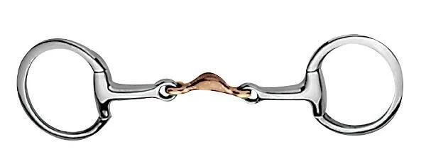 Korsteel Copper 1/4 Moon Mouth Eggbut Snaffle Stainless Steel / 5