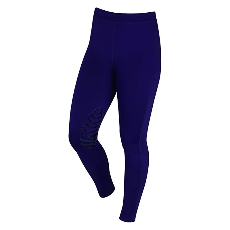 Saxon Ladies Essential Riding Tights 30 Black Blue/Navy / 54