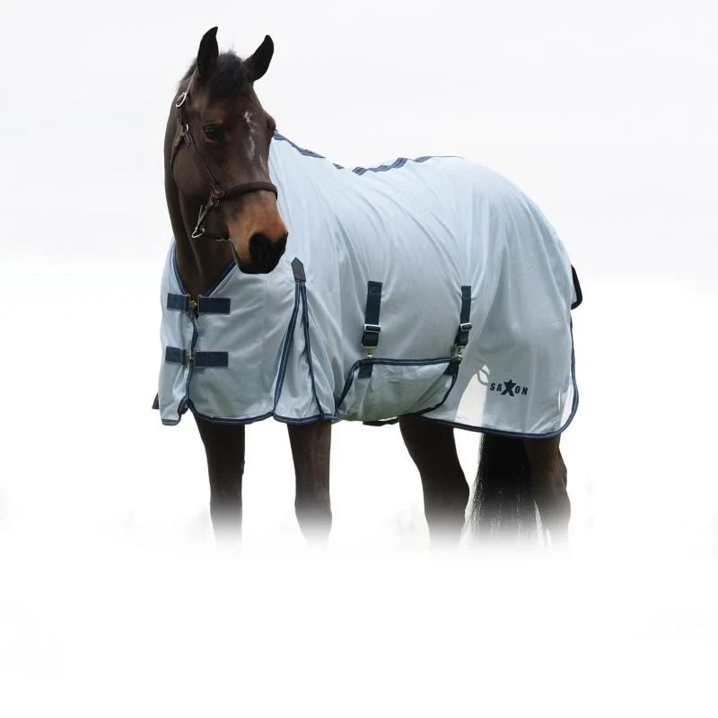 Saxon Mesh Gusset Belly Wrap Fly Sheet Blue/Navy/Purple / 48"
